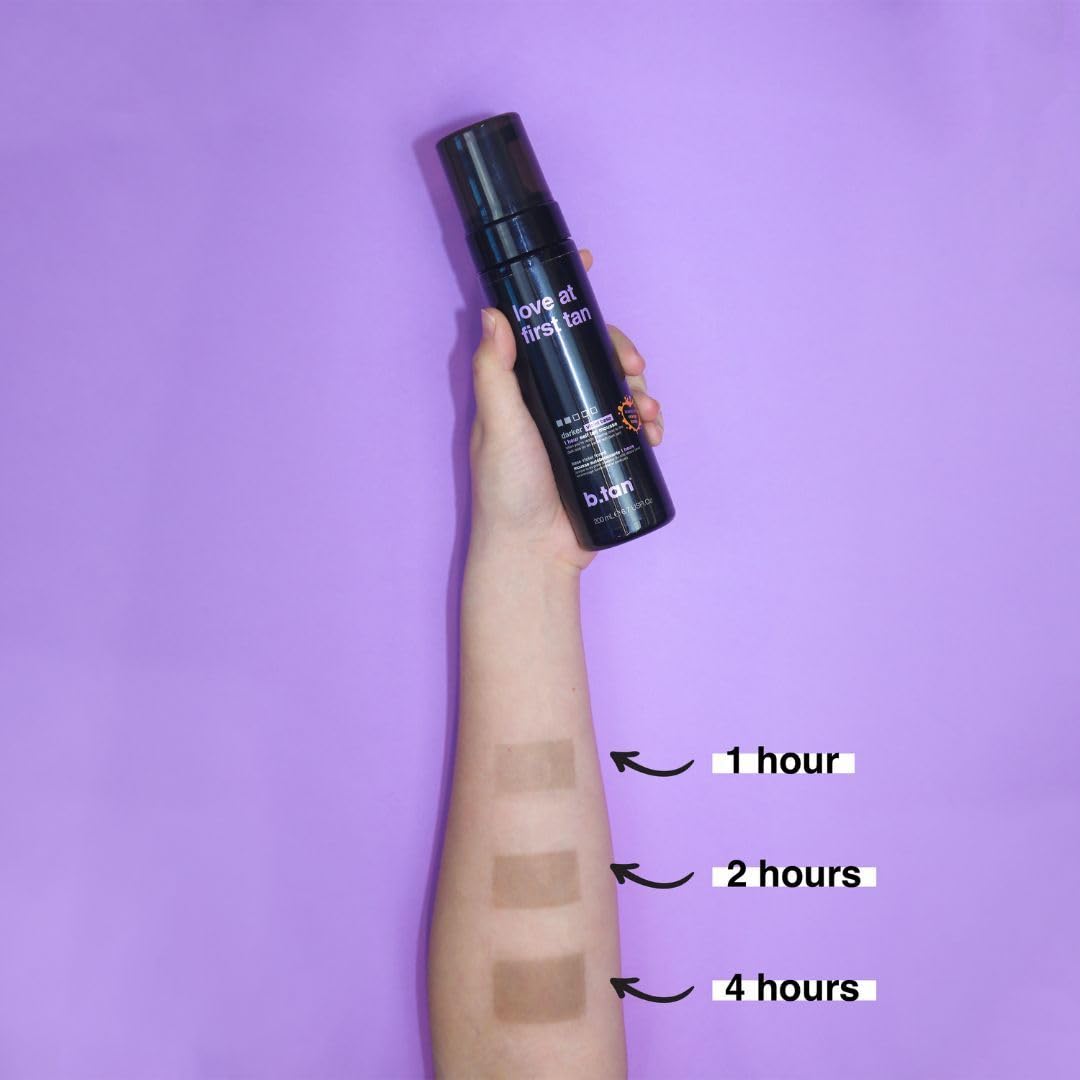 B.TAN Violet color-correcting formula reduces orange undertones
