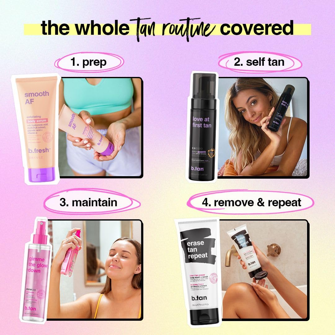 B.TAN Violet mousse delivering a natural dark bronze glow