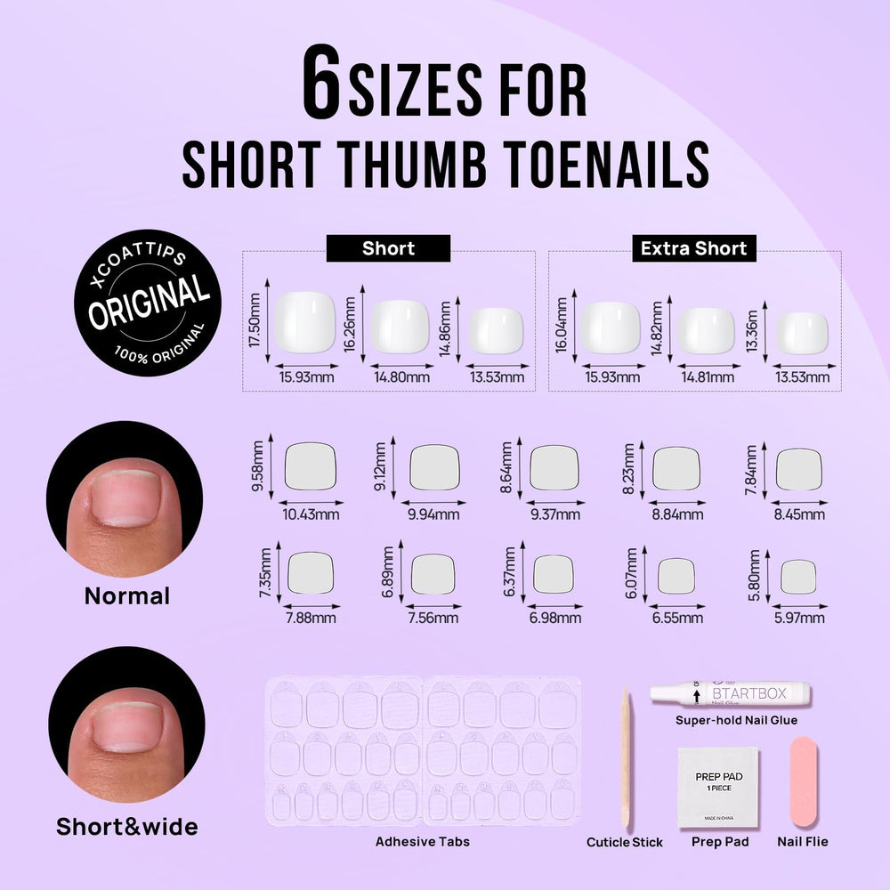 BTArtbox adhesive tabs for quick, mess-free toenail changes