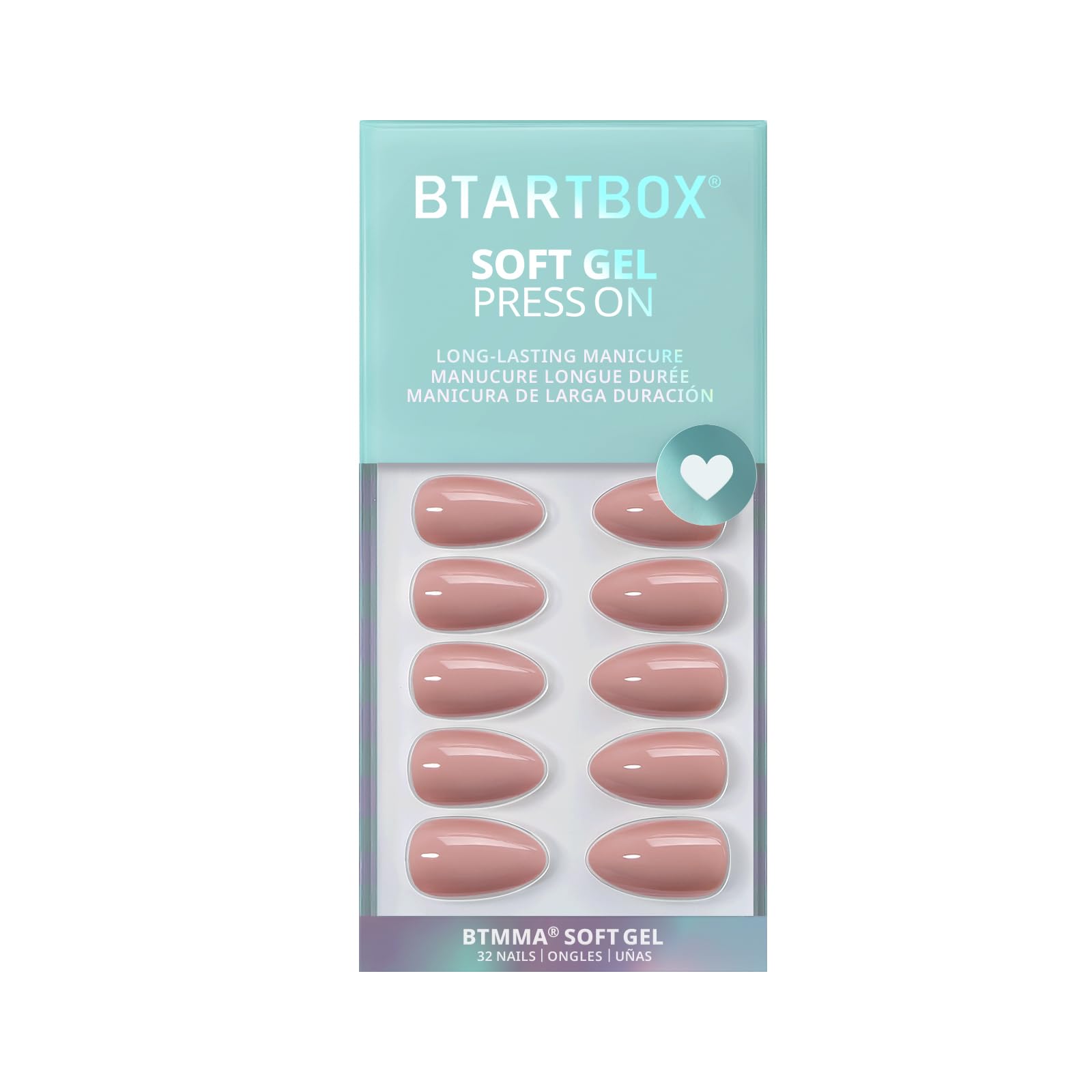 BTArtbox Almond Nails compact box for on-the-go touch ups.