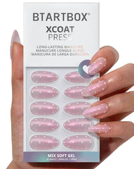 BTArtbox Almond polka-dot dress nails for a quick at-home manicure with stylish flair.