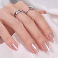 BTArtbox almond press on nails close up highlights natural almond shape and fit
