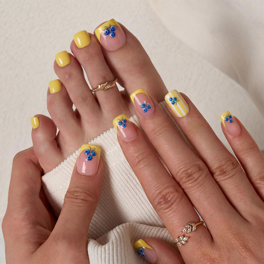 BTArtbox Blueberry Rain nails close-up to emphasize natural cuticle blending