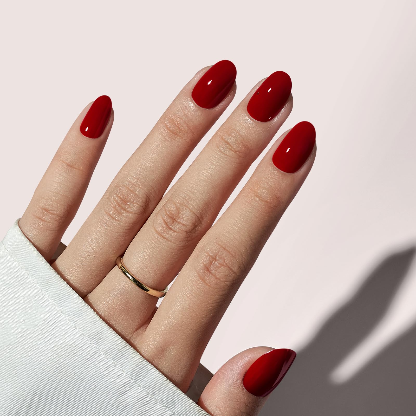 BTArtbox Cardinal red press-on nails in packaging for easy home manicure setup