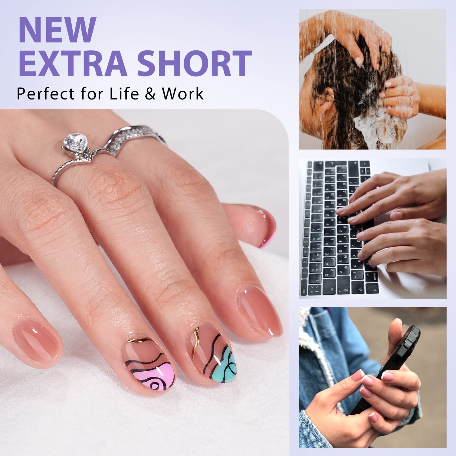 BTArtbox pre-shaped almond tips offer a natural matte finish for daily art.