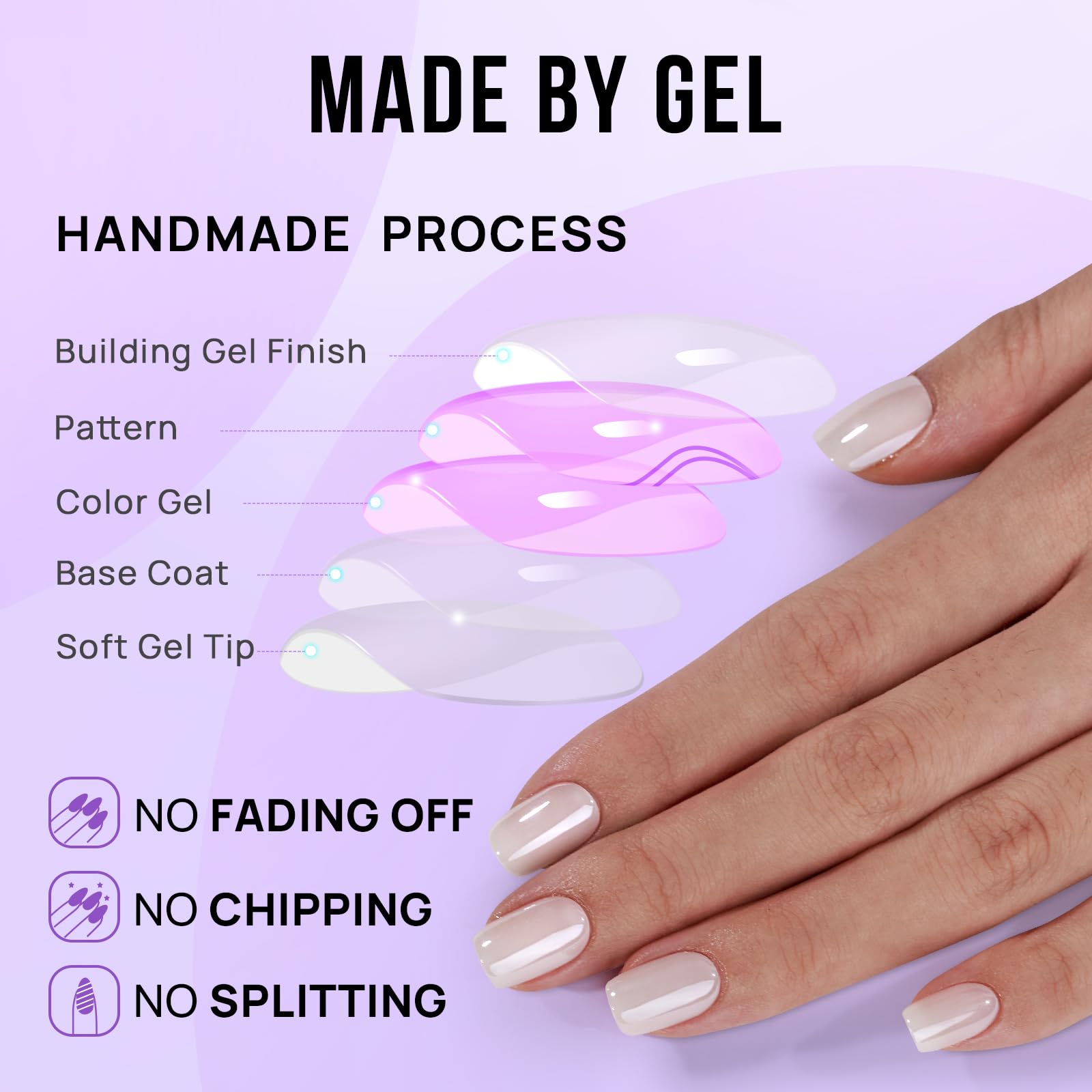BTArtbox nails on finger with seamless cuticle line