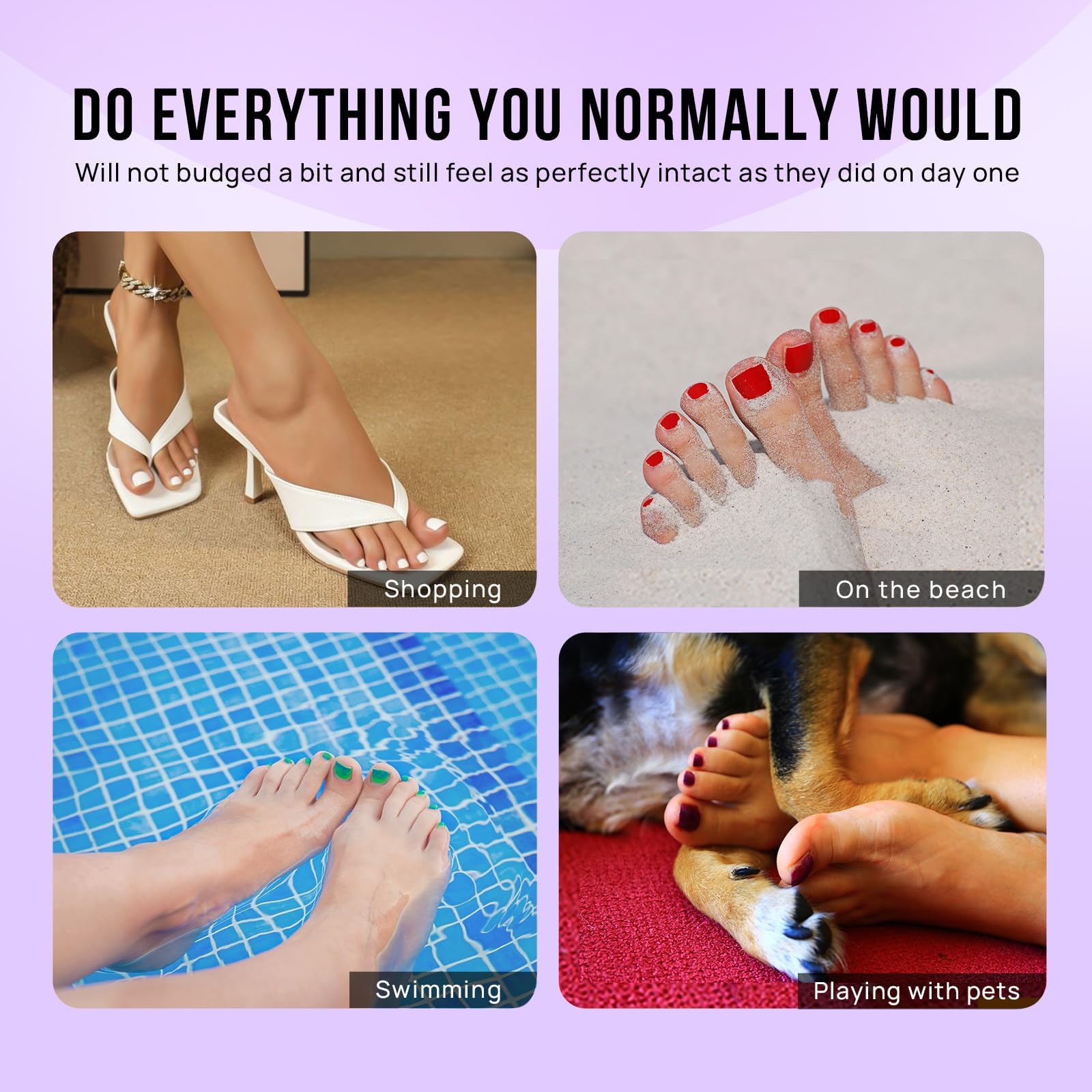BTArtbox natural finish mimics a professional pedicure