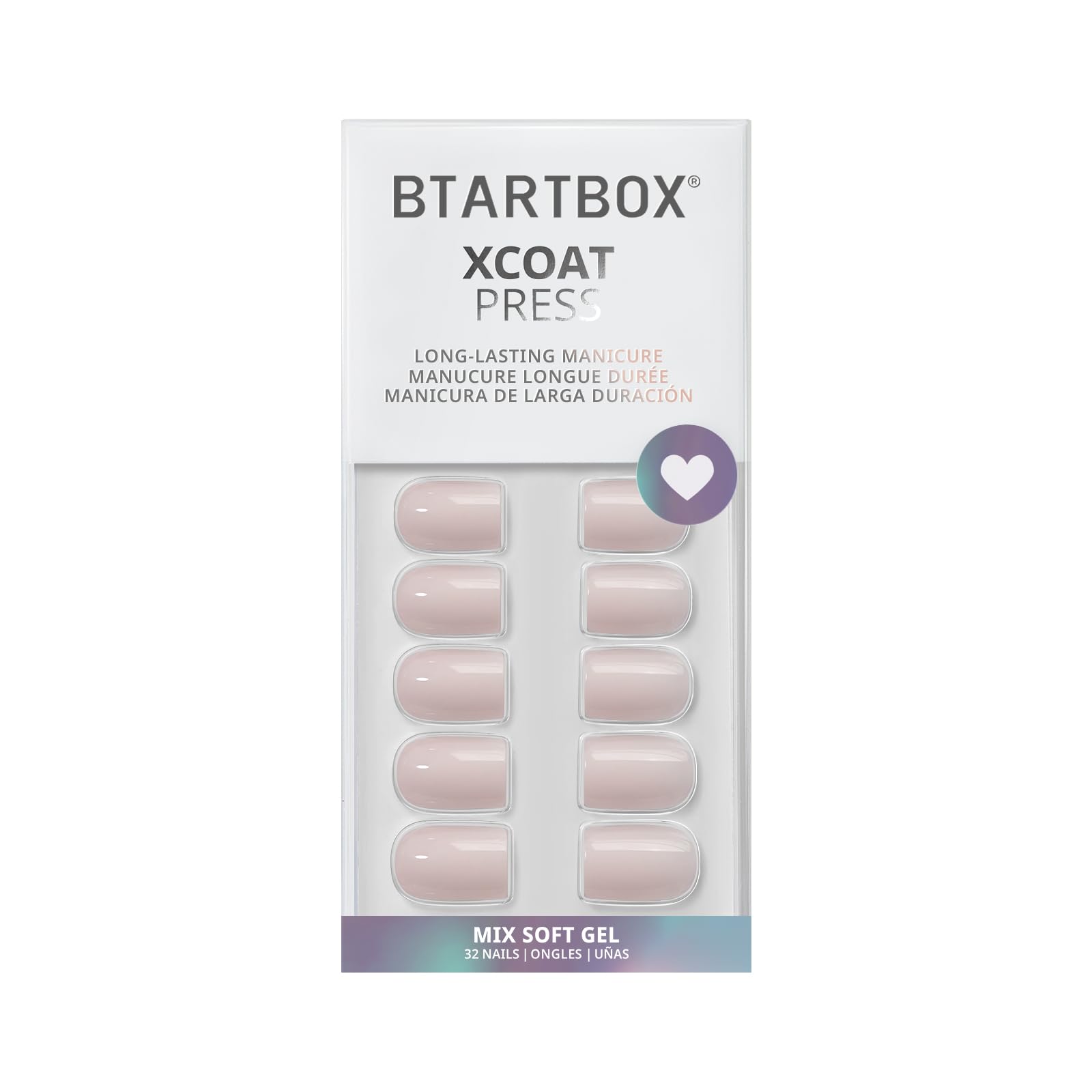 BTArtbox pastel nails soft gel finish for neutral looks
