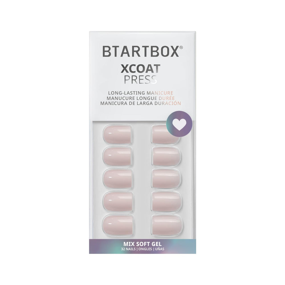 BTArtbox pastel nails soft gel finish for neutral looks