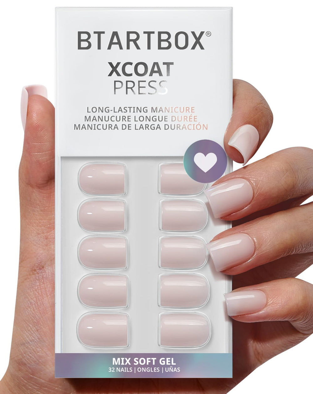 BTArtbox pastel square nails kit packaging for at-home manicures