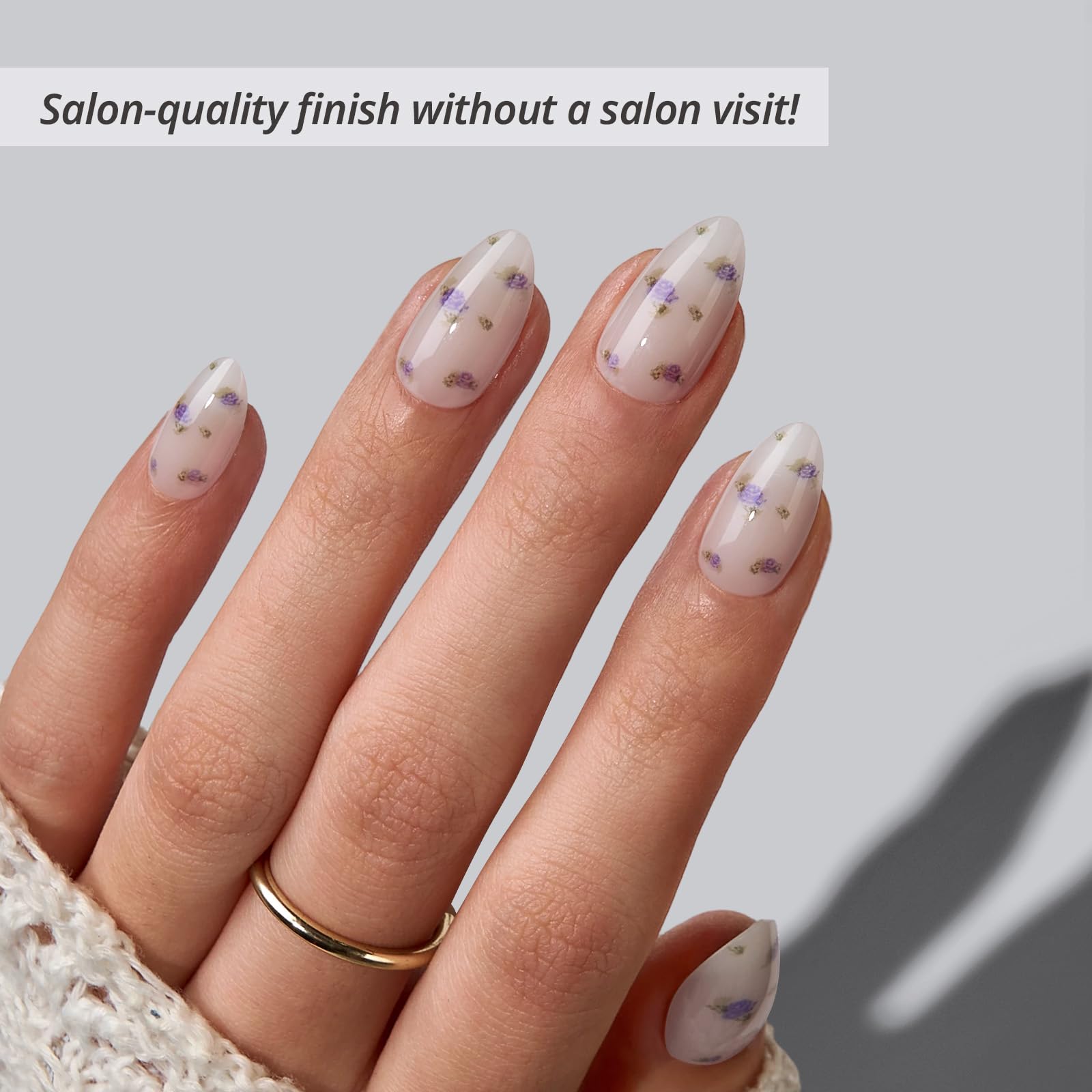 BTArtbox Pathside Lilac nails on hand showing flexible, natural-looking fit