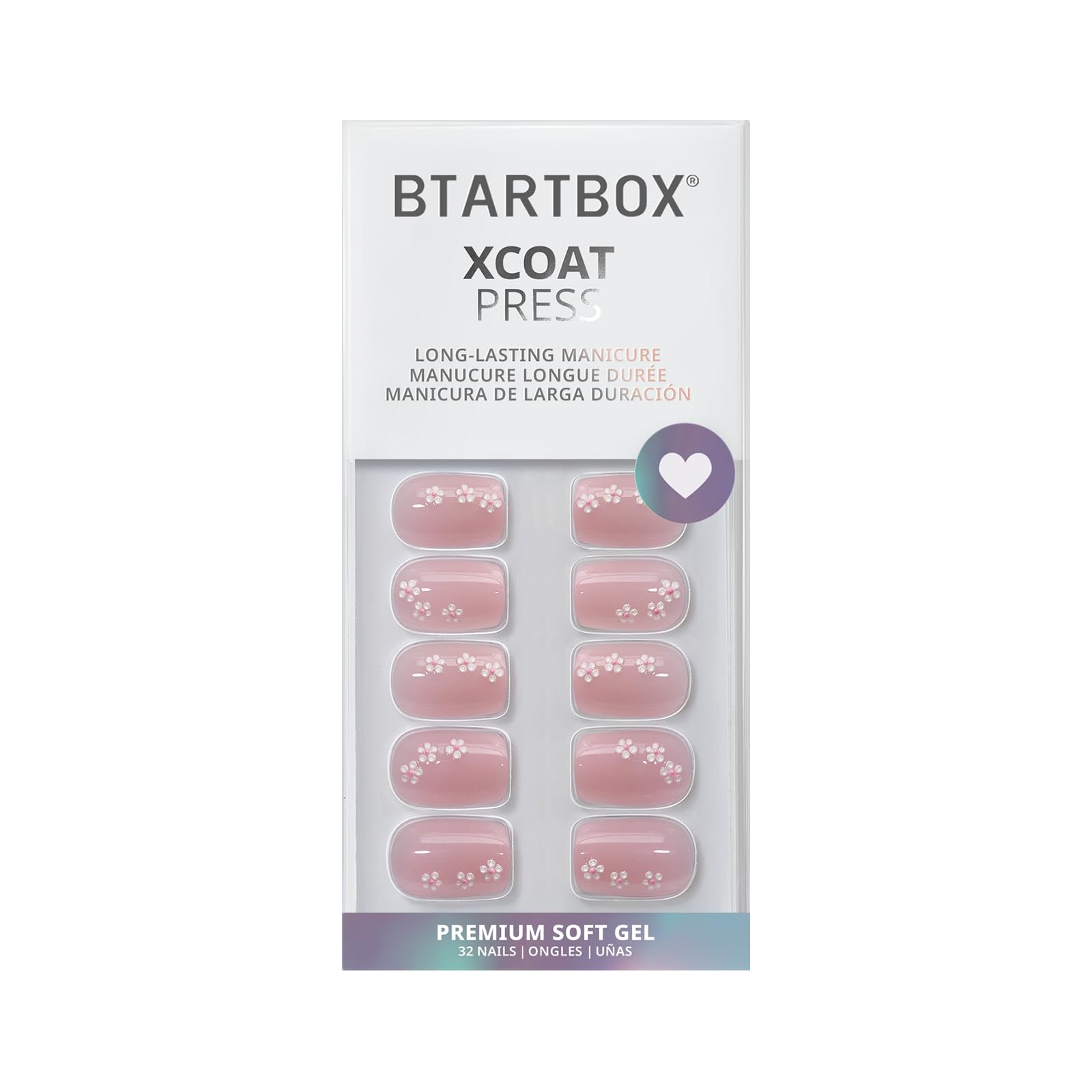BTArtbox Petalfall nails care guide shows file and pads included.