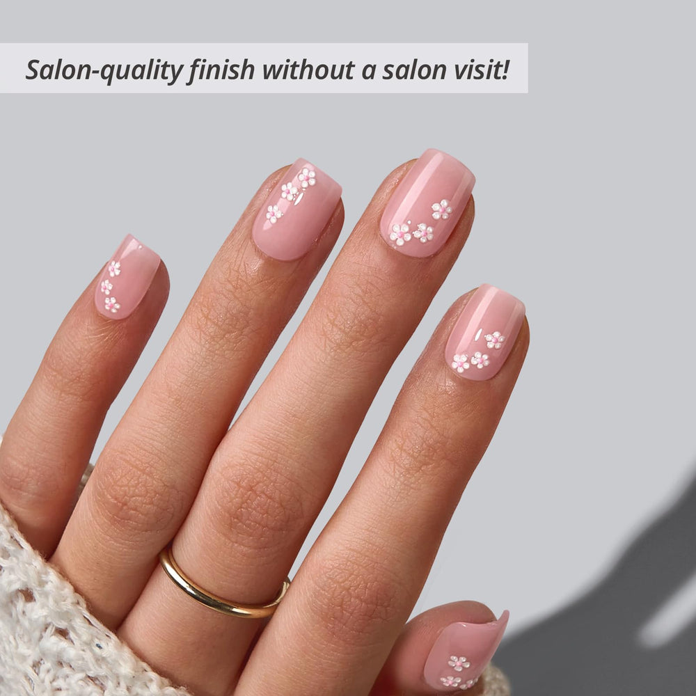BTArtbox Petalfall nails in kit photo showing included glue and tabs for easy DIY.