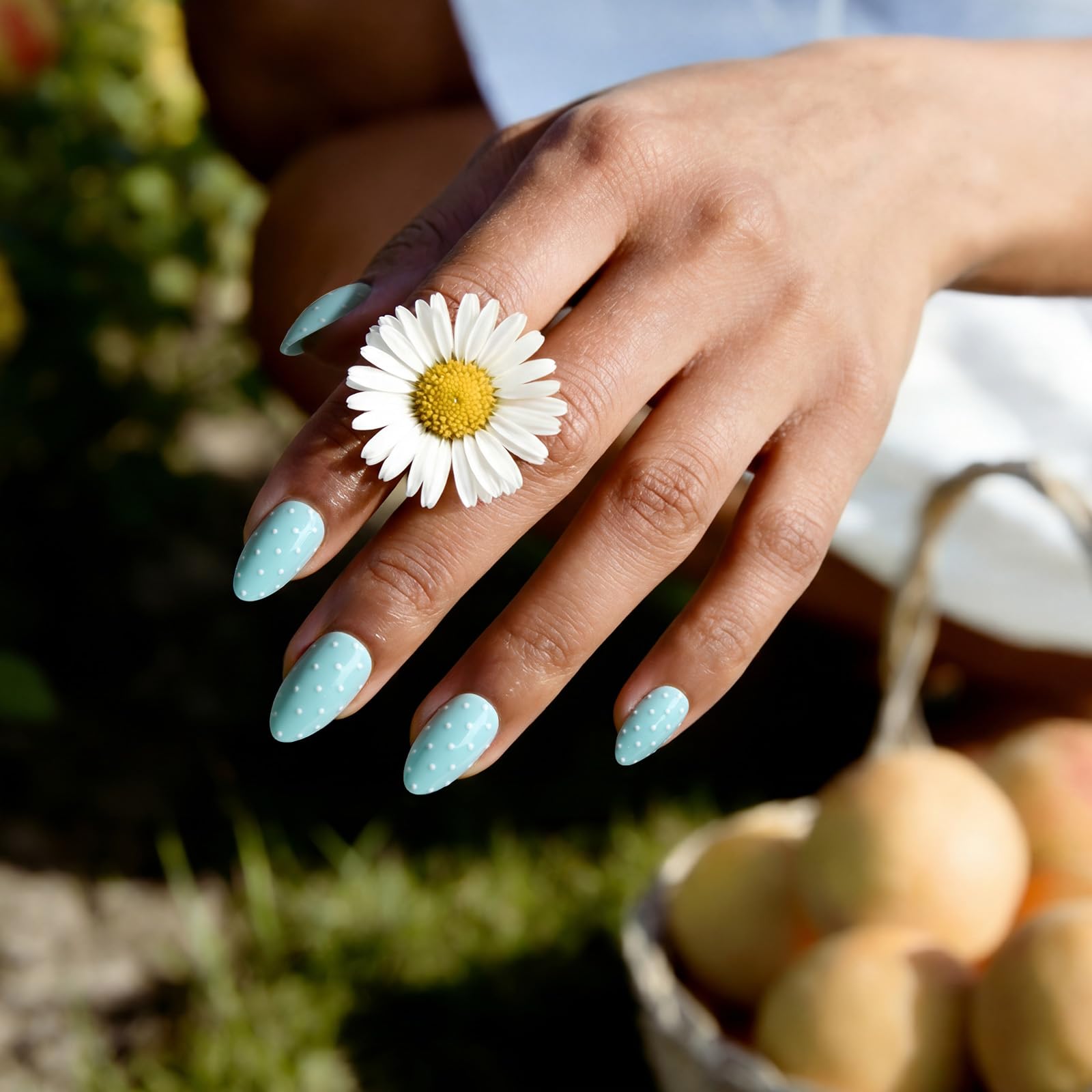 BTArtbox press-on nails in hand demonstrate easy, glue-tab application