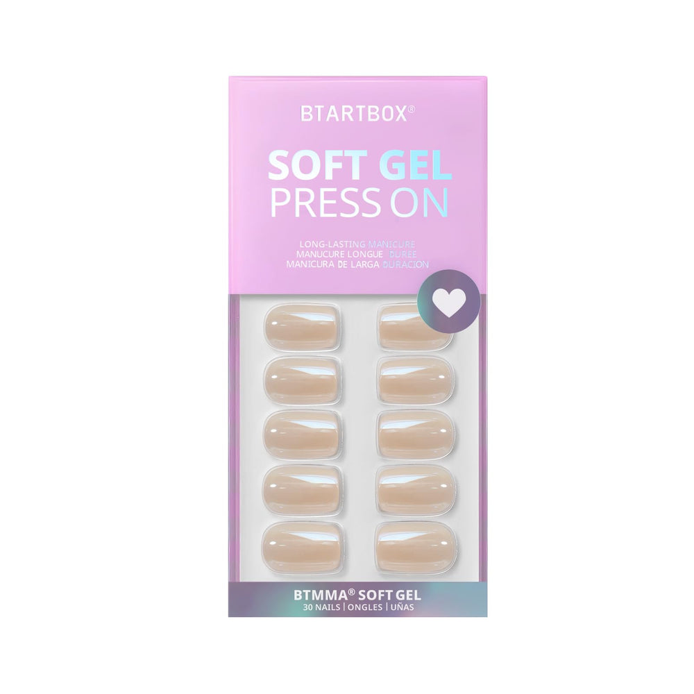 BTArtbox brown chrome press-on nails with soft gel feel for easy, comfortable application.