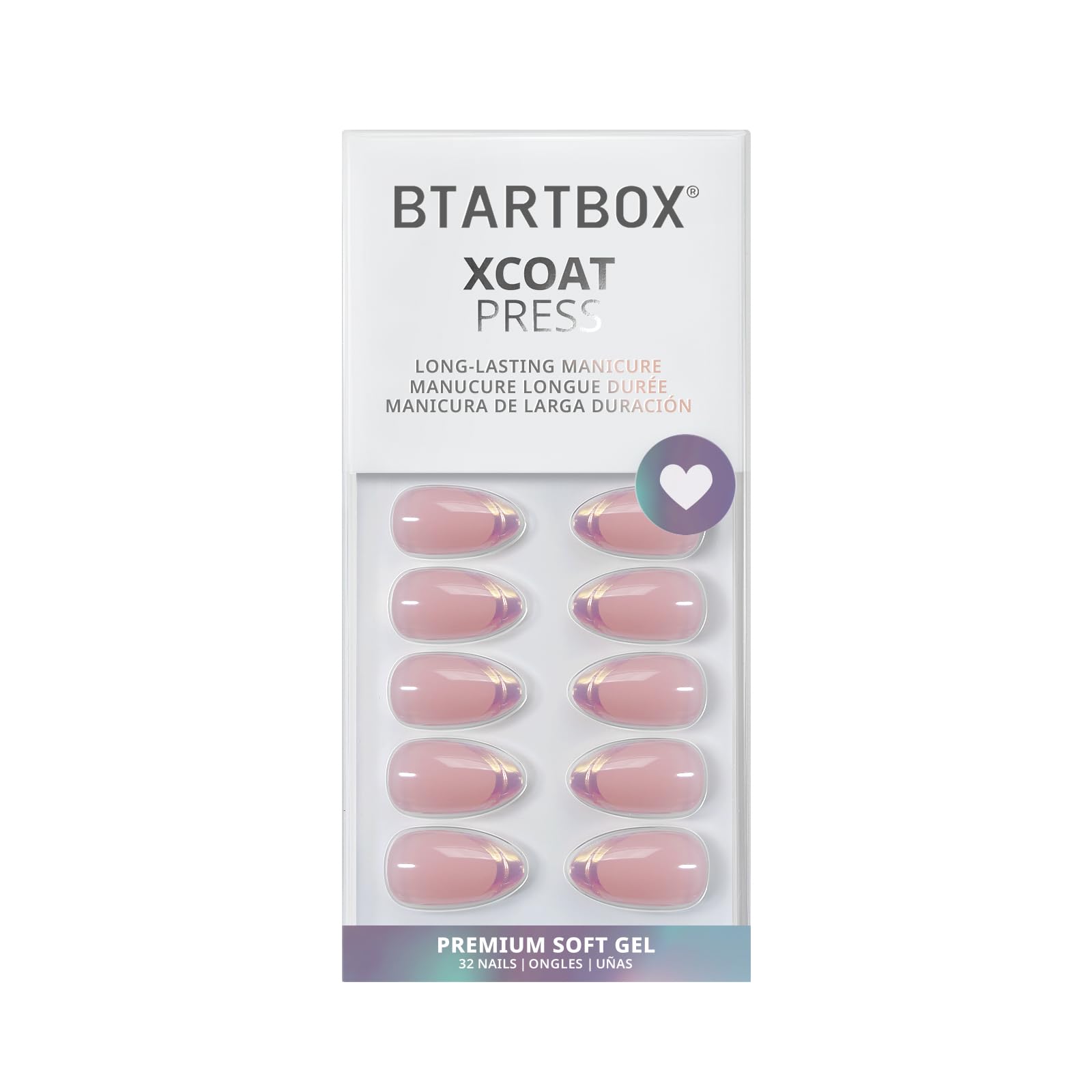 BTArtbox short nails natural fit with flexible soft gel for comfortable wear