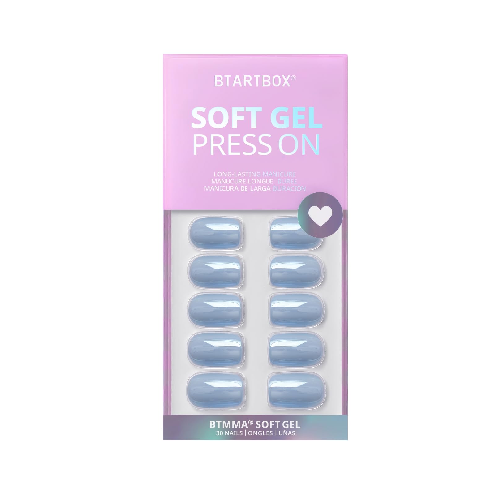 BTArtbox soft gel nails showcase a seamless cuticle line for natural appearance.
