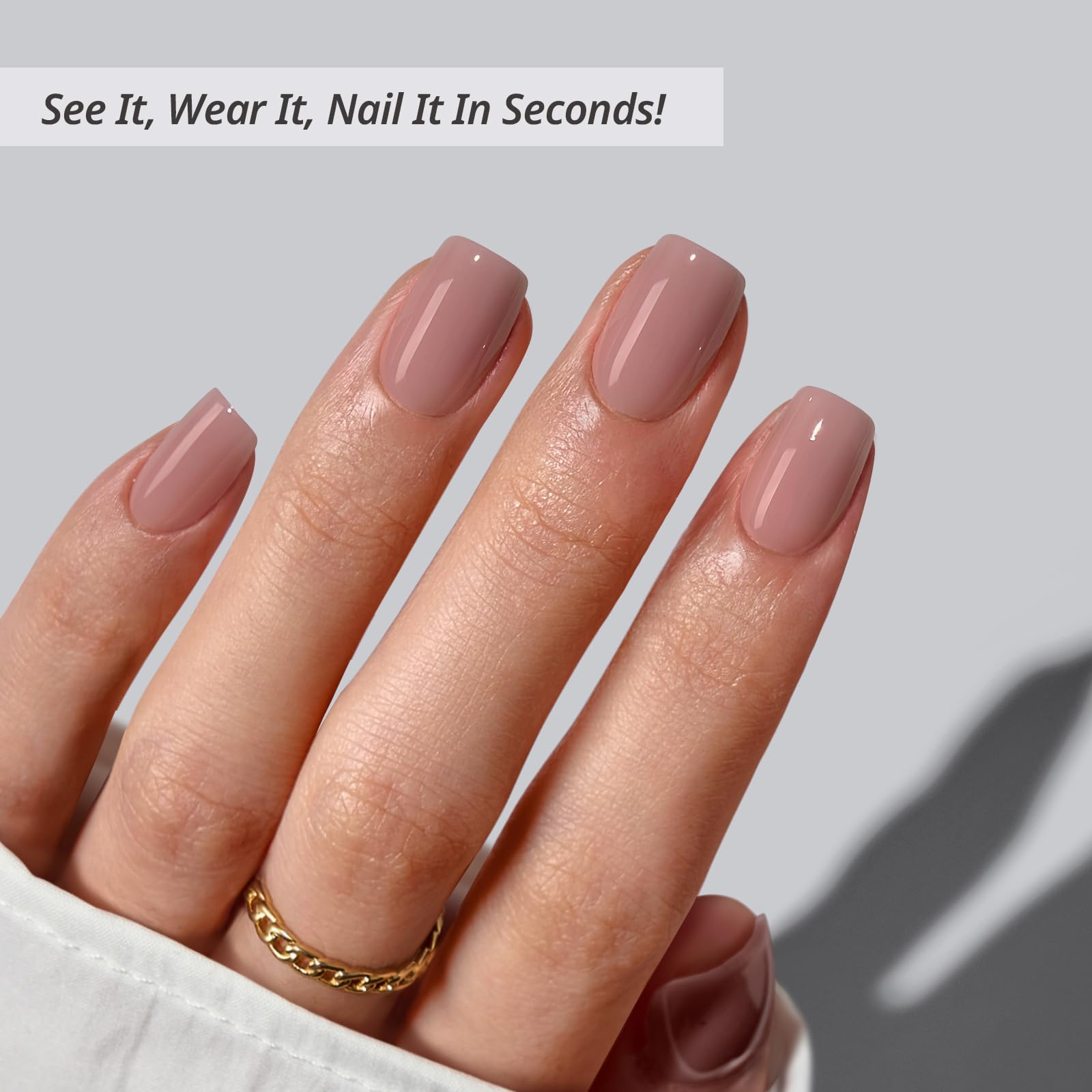 BTArtbox taro nude squoval nails with glue kit enable quick at-home mani.
