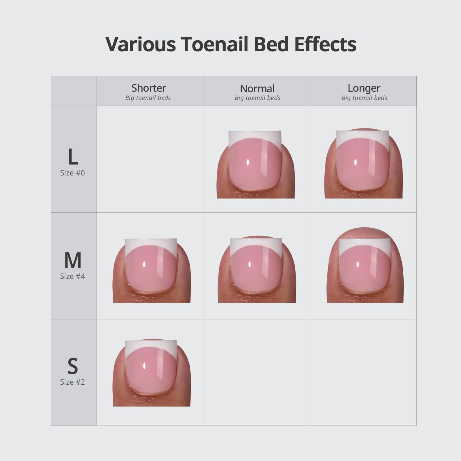 BTArtbox semi-transparent toenails with a French tip for elegant finish