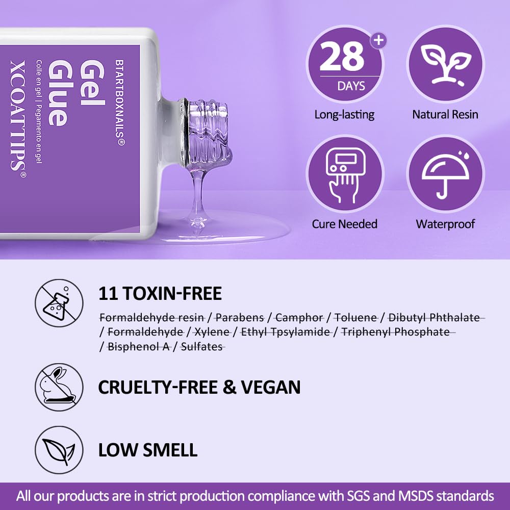 BTArtboxnails gel nail glue 15ml ready to secure tips