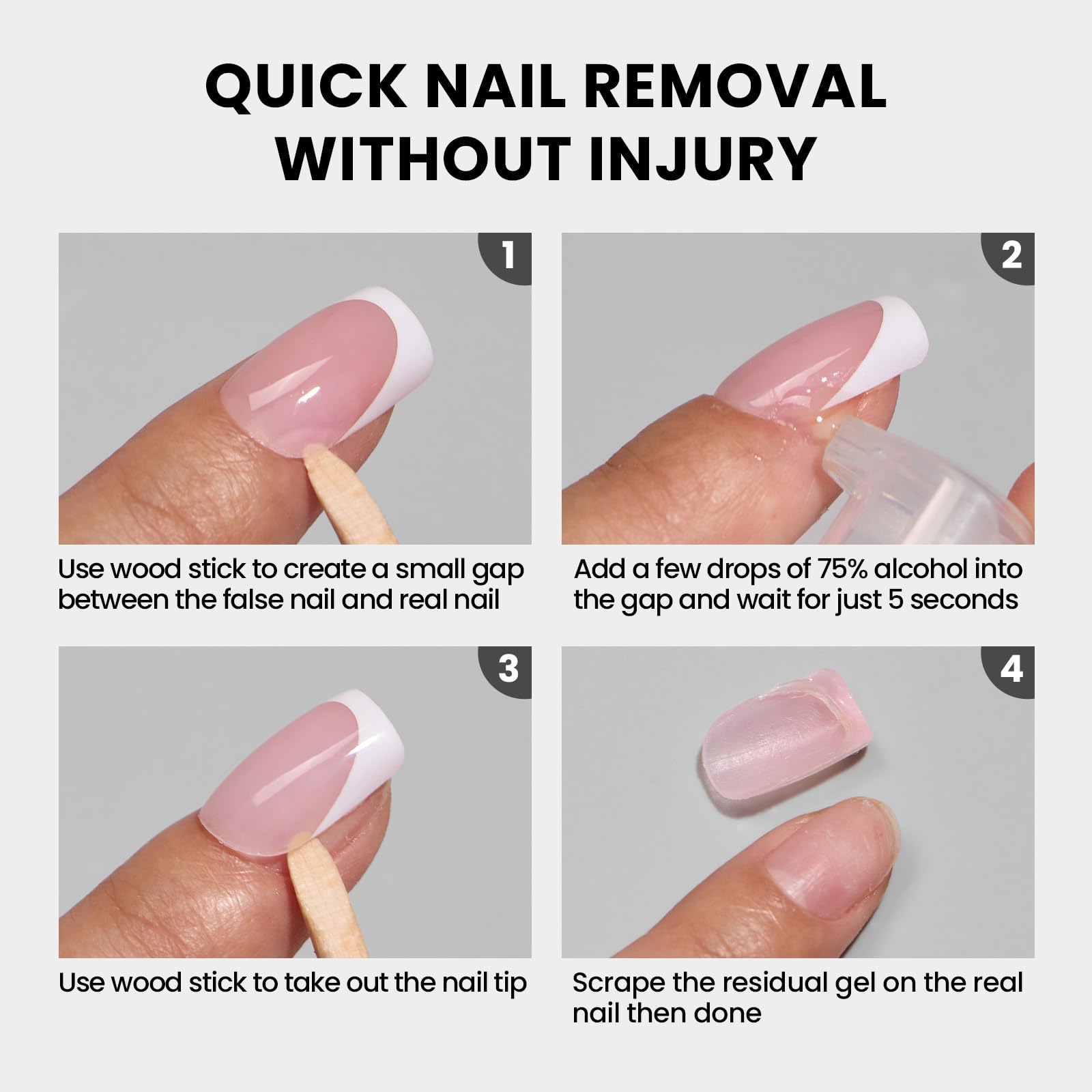 BTArtboxnails repositionable glue avoids skin sticking during placement.