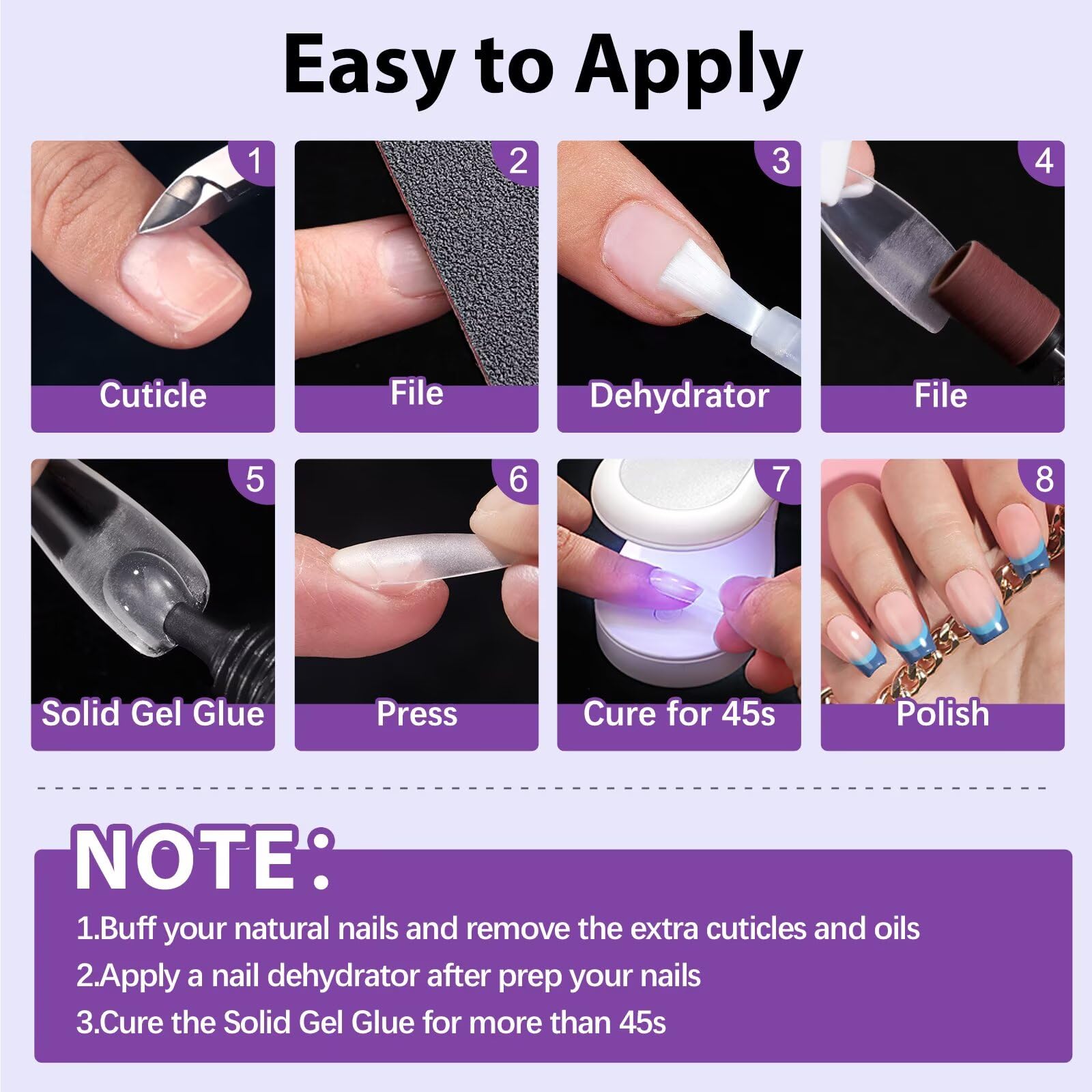 BTArtboxnails solid glue gel designed for tips and decorative nail art.