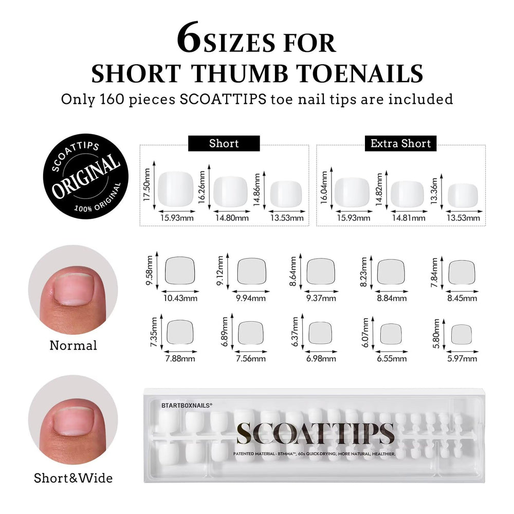 BTArtboxnails SCOATTIPS soft gel toe tips flexible and comfortable