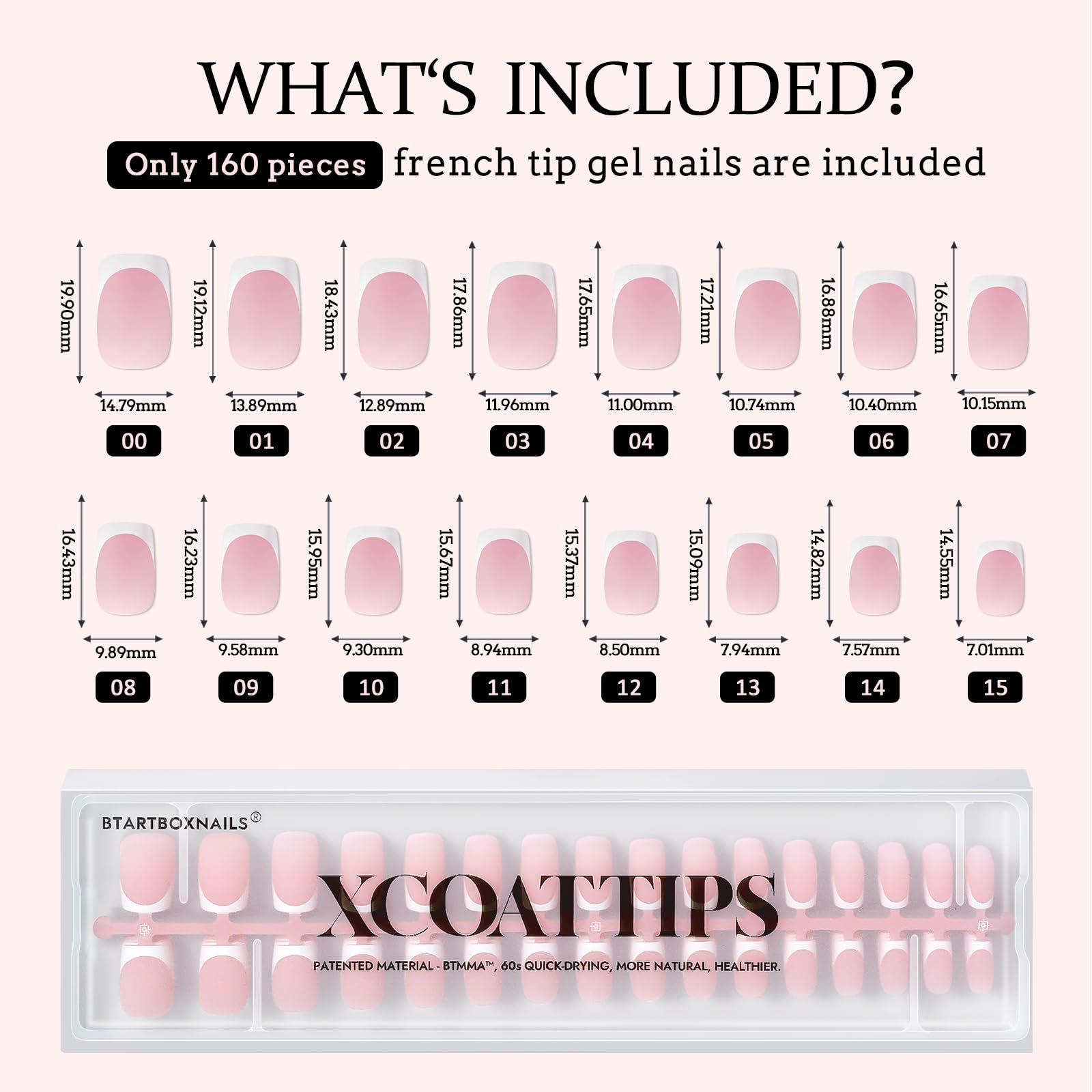 BTArtboxnails XCOATTIPS comfortable fit minimizes pressure on nails