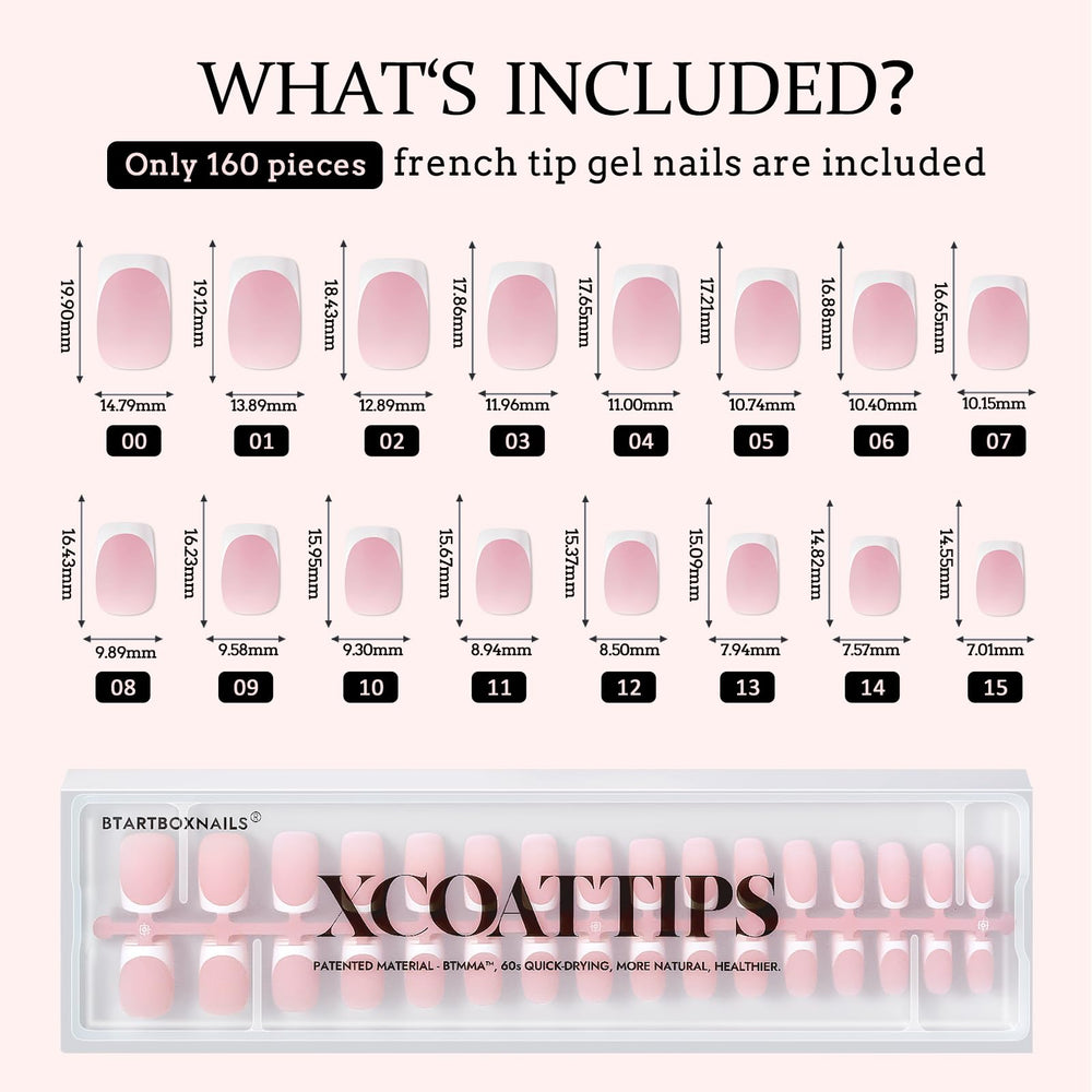 BTArtboxnails XCOATTIPS comfortable fit minimizes pressure on nails