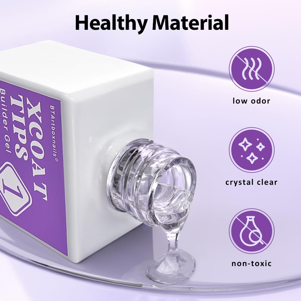 BTArtboxnails XCOATTIPS Healthy materials with skin test reminder.