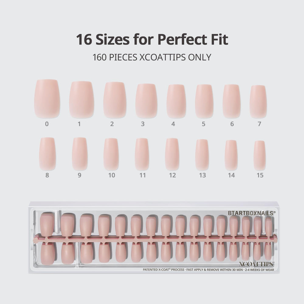 BTArtboxNails XCOATTIPS premium soft gel fit reduces pressure on nail beds