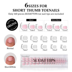 BTArtboxnails XCOATTIPS 4X thicker toe tips provide secure wear