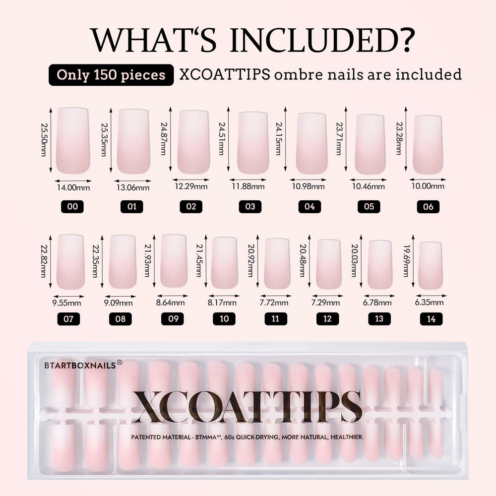 BTArtboxNails XCOATTIPS ultra-fit contours for natural-looking extensions