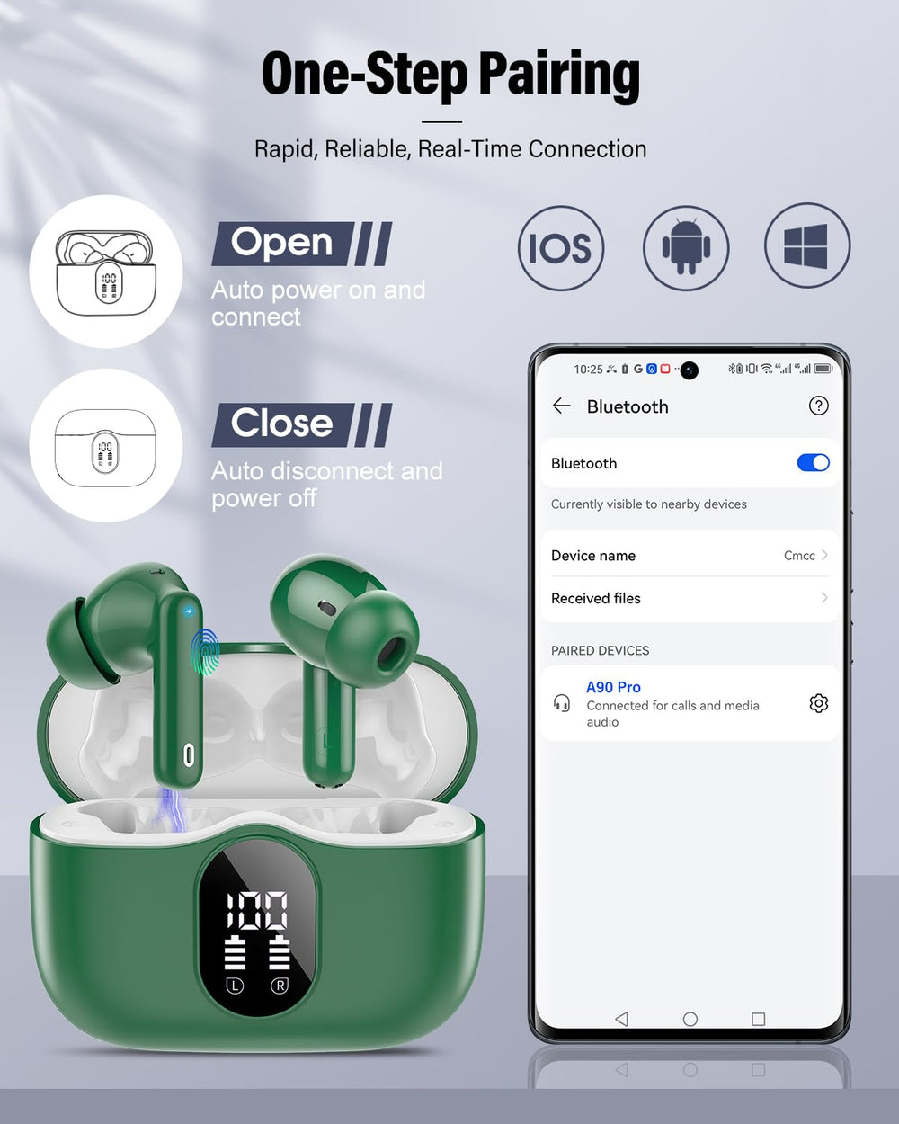 Btootos earbuds deliver 6-8 hours per charge for extended listening