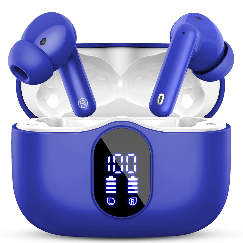 Btootos wireless earbuds with LED display case indicating battery level