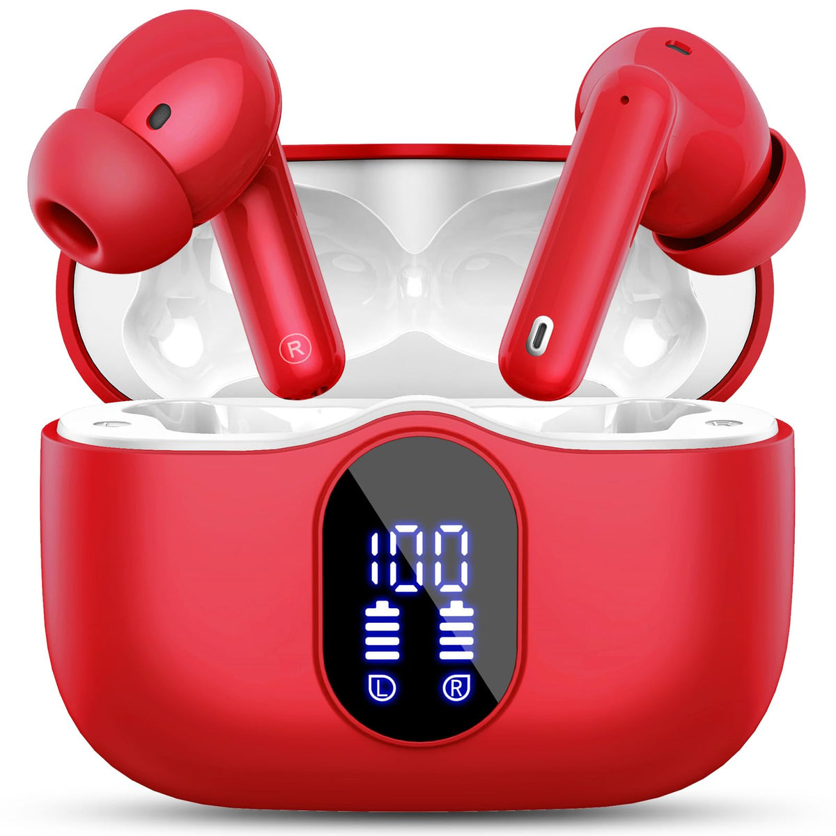 Btootos wireless earbuds with LED display case for quick battery checks on the go