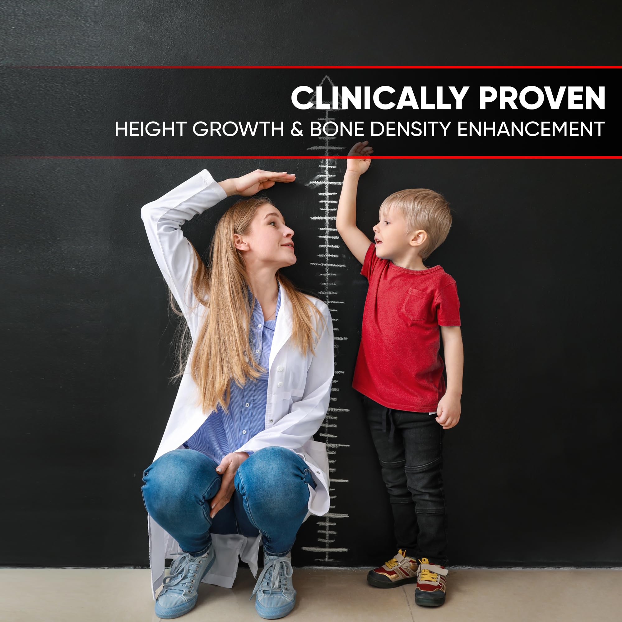 BTQ Bioteque Lab Height Growth Gummies kids usage with colorful bottle
