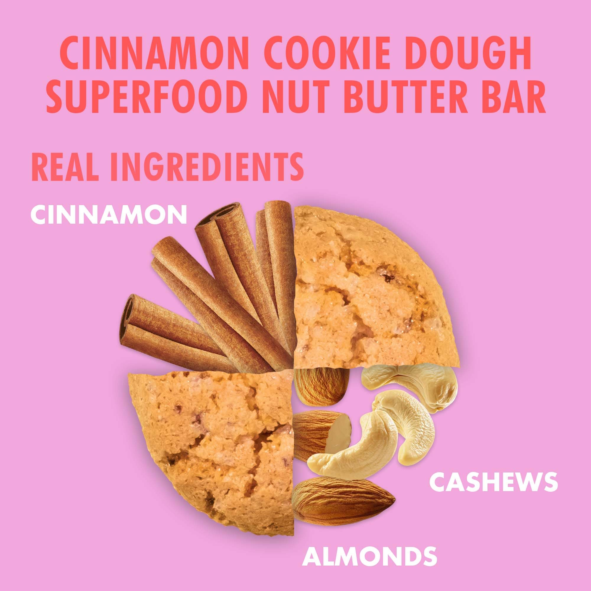 B.T.R. Nation Cinnamon Cookie Dough bar on shelf emphasizing keto and low-carb appeal