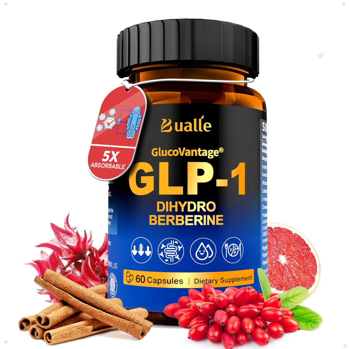 Bualle GlucoVantage DHB bottle for daily GLP-1 support.