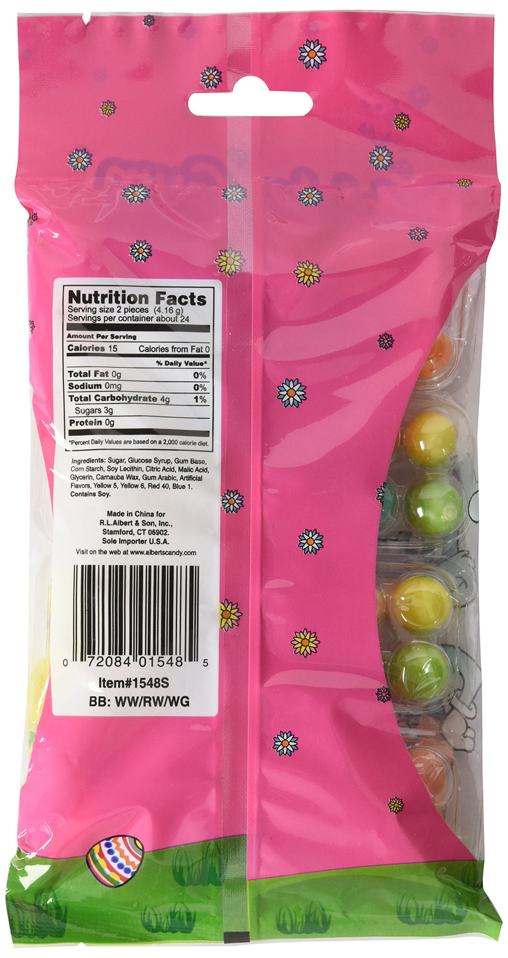Bubble Gum Eggs closeup of colorful shells, ideal for kid-friendly Easter candy.