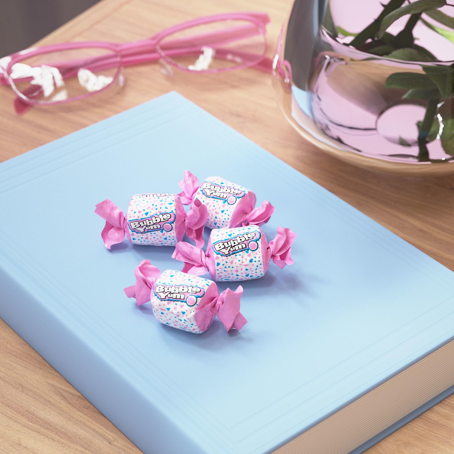 Kids enjoy bubble blowing with Bubble Yum Original gum