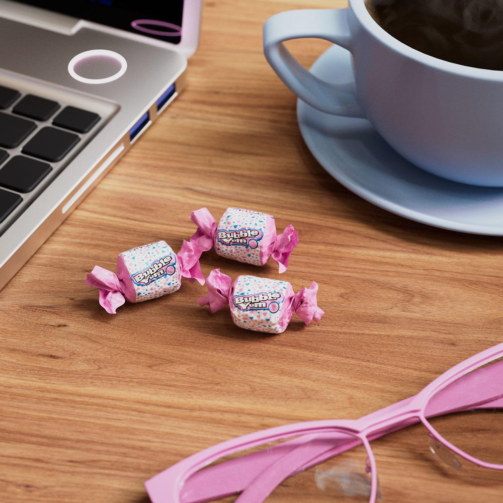 Desk friendly Bubble Yum Original bag for a quick break snack