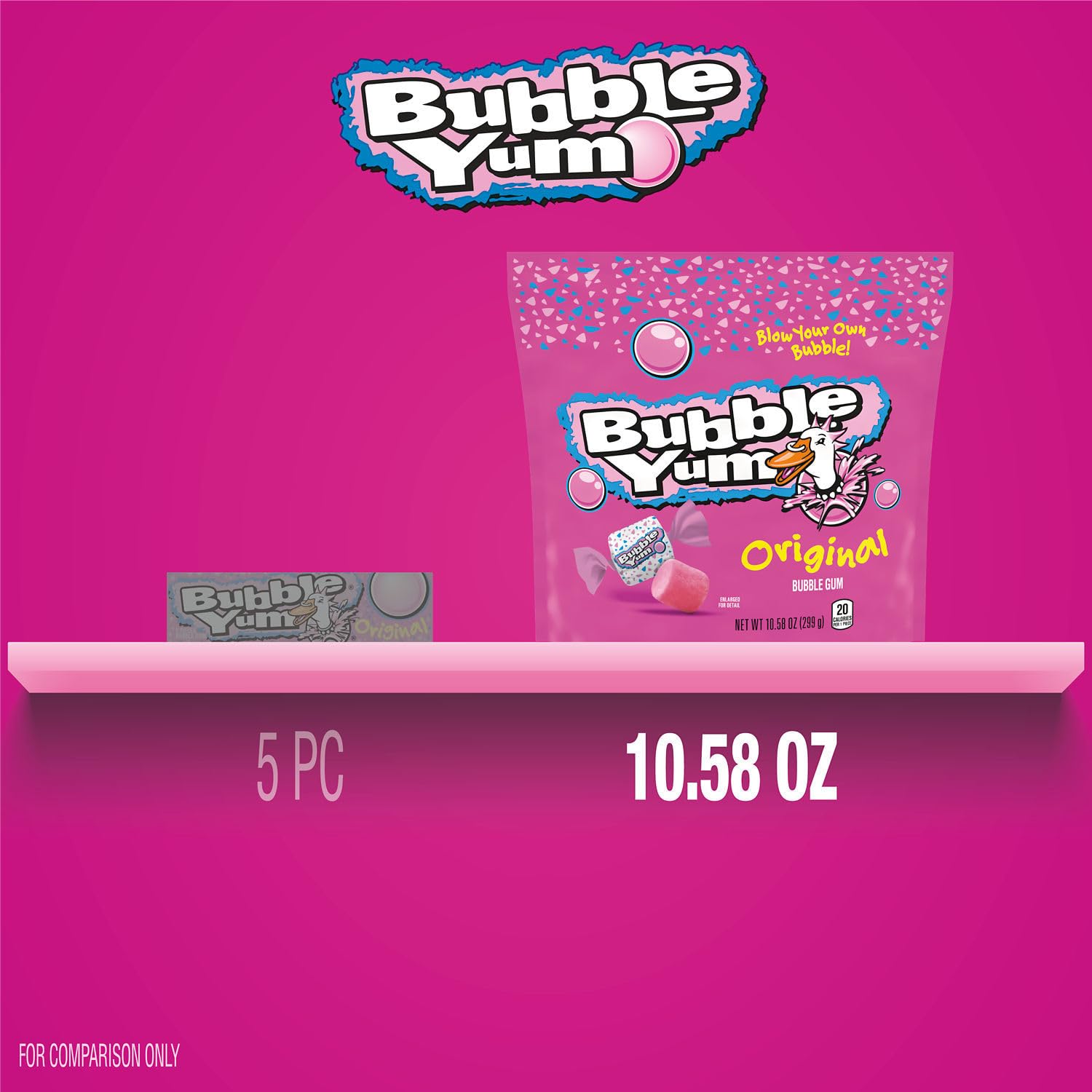 Party ready Bubble Yum Original gum for colorful guest treats
