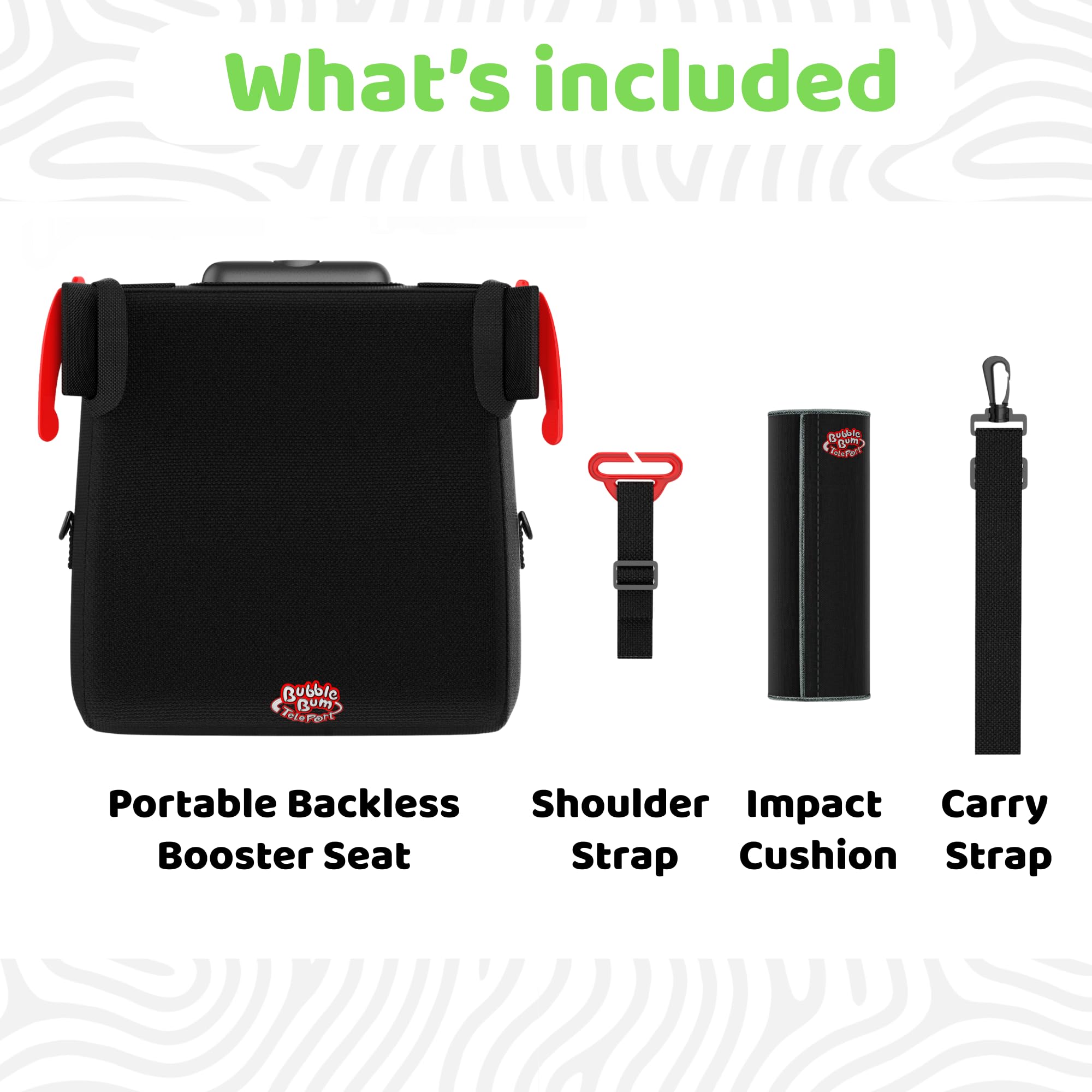 BubbleBum Teleport padded seat adds comfort on longer drives