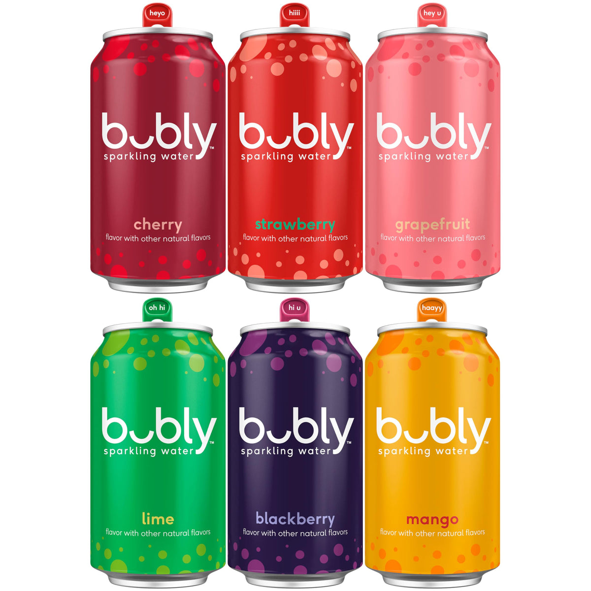 Bubly six-flavor variety pack for on-the-go refreshment with zero calories