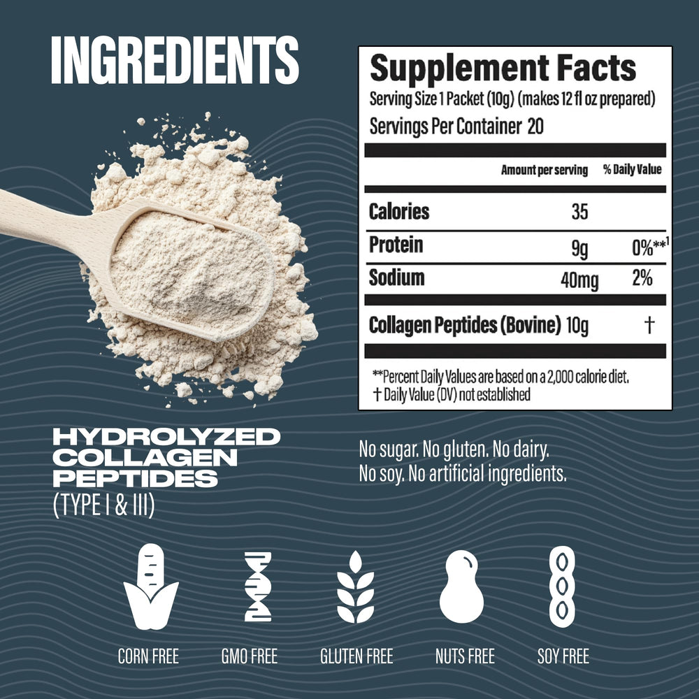 BUBS Naturals collagen powder poured into coffee for a neutral blend.