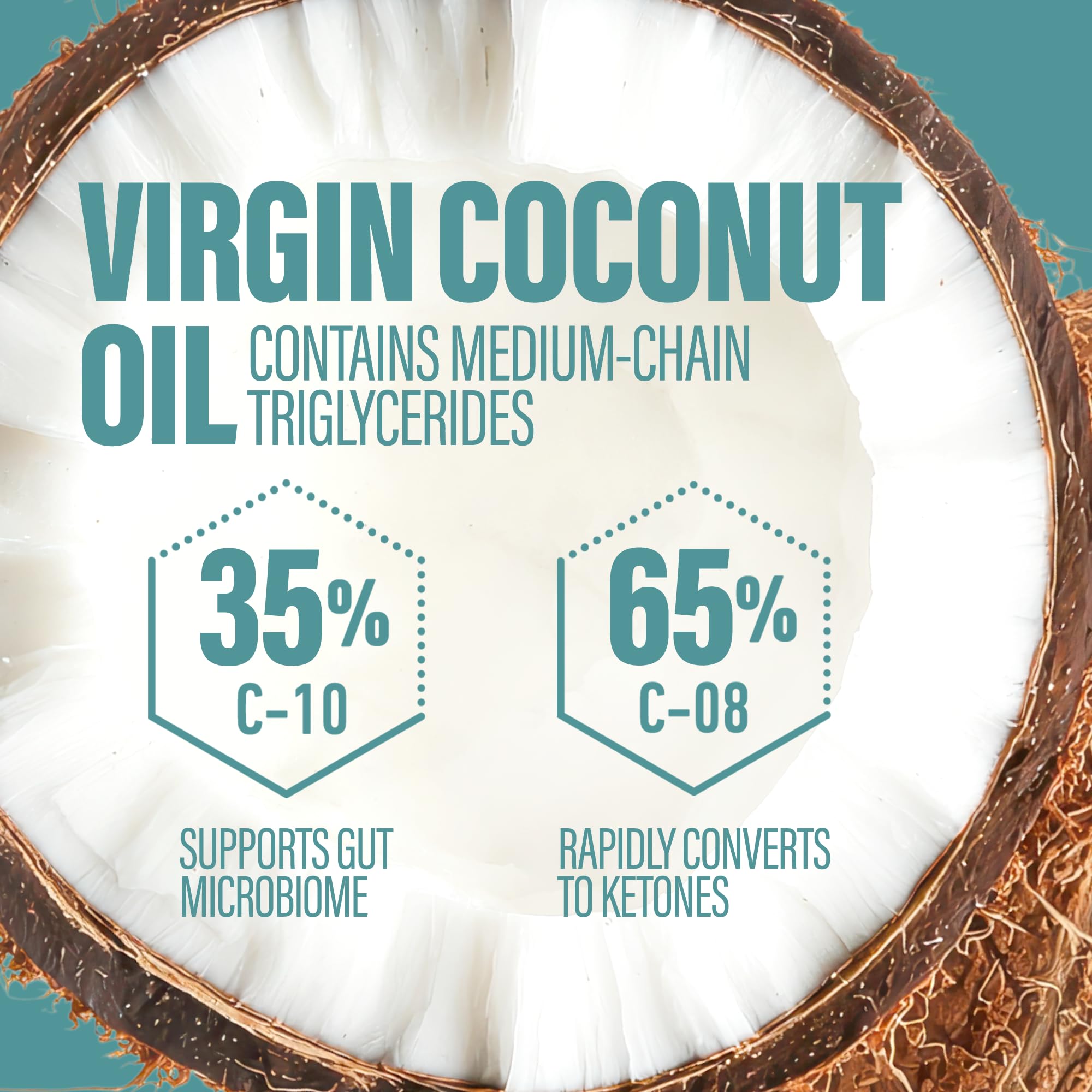 BUBS Naturals MCT Oil Powder ingredients highlight 65% C8 and 35% C10 blend