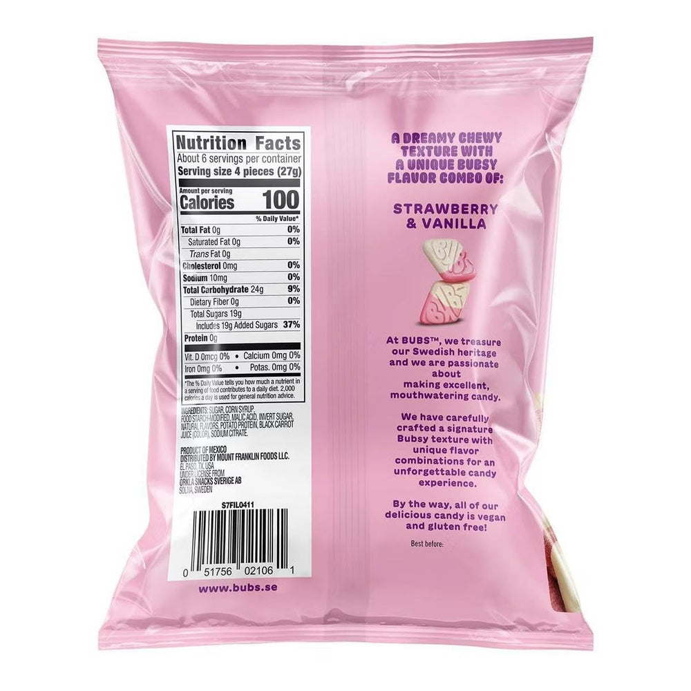Close-up of BUBS Sour Strawberry Vanilla Diamond foam texture and tangy flavor