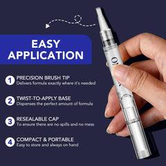 BUCAOAGU precision-applicator shows precise, mess-free application to nails.