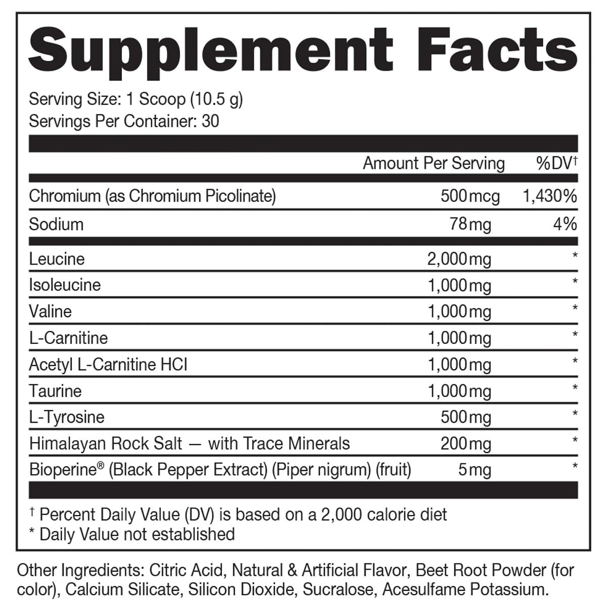 Bucked Up BCAA RACKED scoop dispense captures easy mixing and on-the-spot protein synthesis aid.